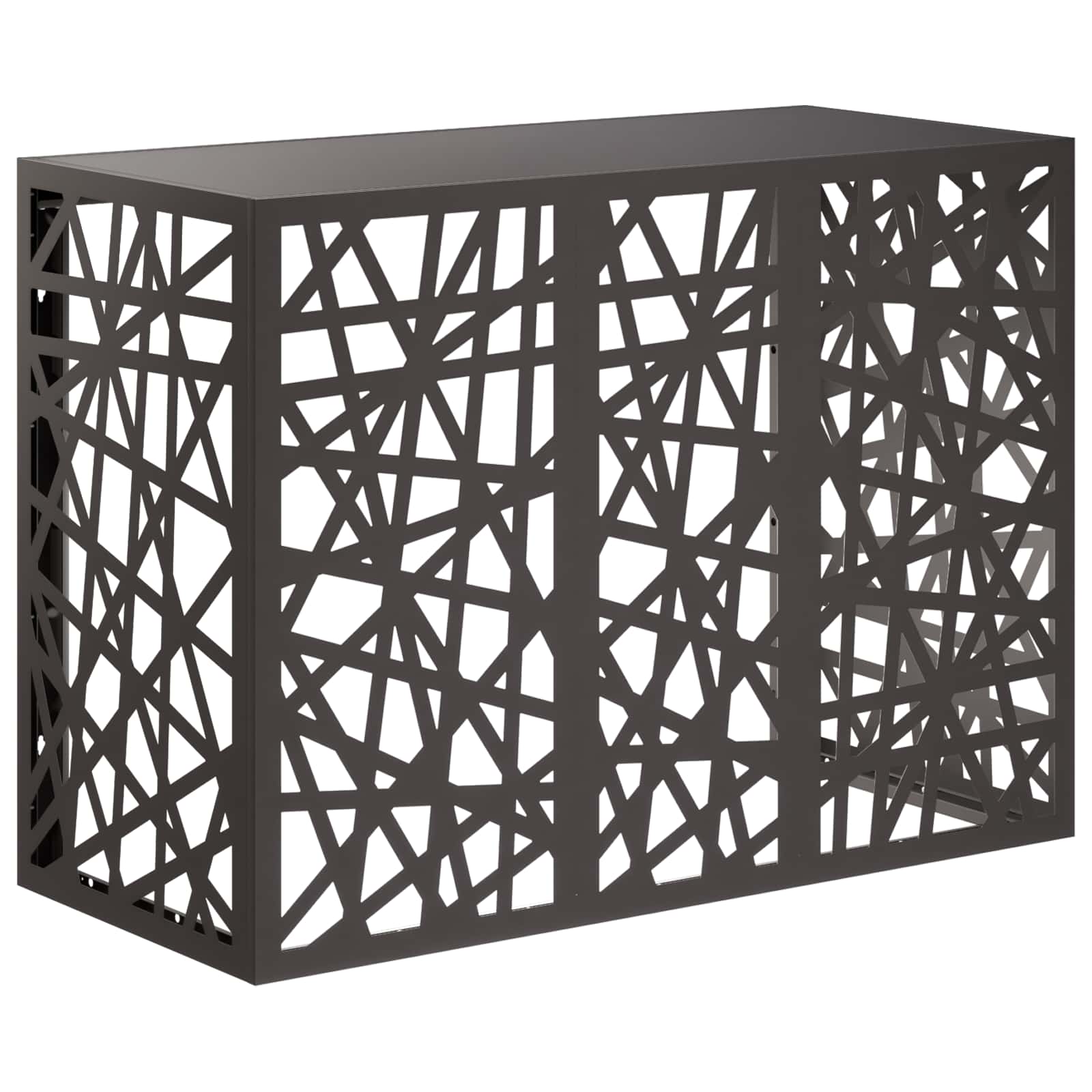 Vidaxl Air Conditioner Cover Black 110 X 50 X 80 Cm Steel