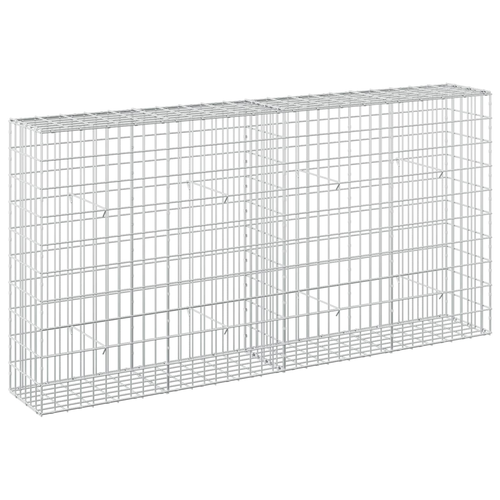 Gabione Mit 3,5 Mm Draht Und 5x10 Cm Maschen 200x30x100 Cm Vidaxl