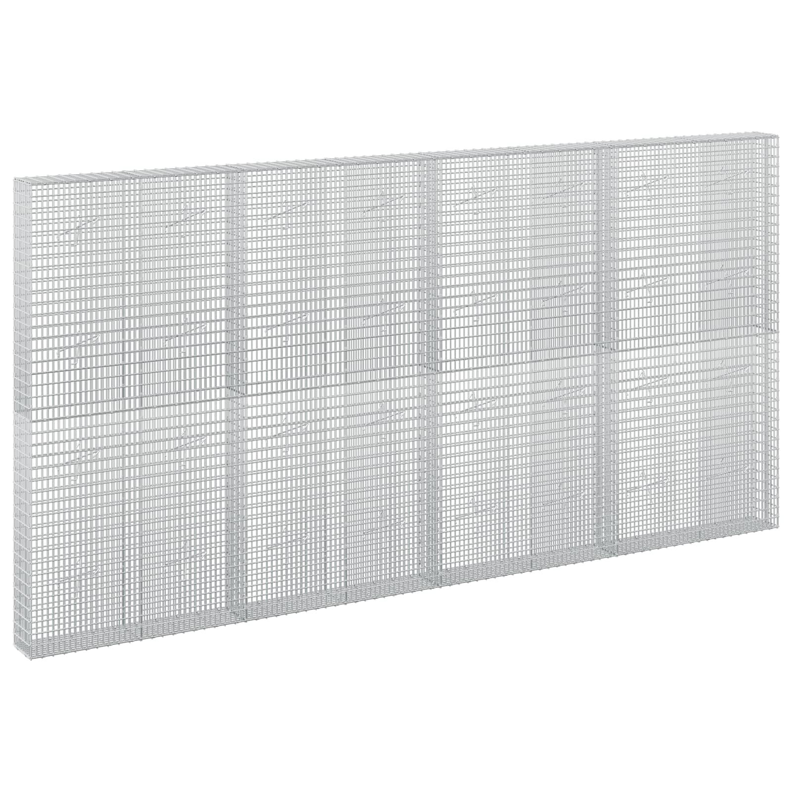 Gabione Mit 3,5 Mm Draht Und 5x2,5 Cm Maschen 400x20x200 Cm Vidaxl