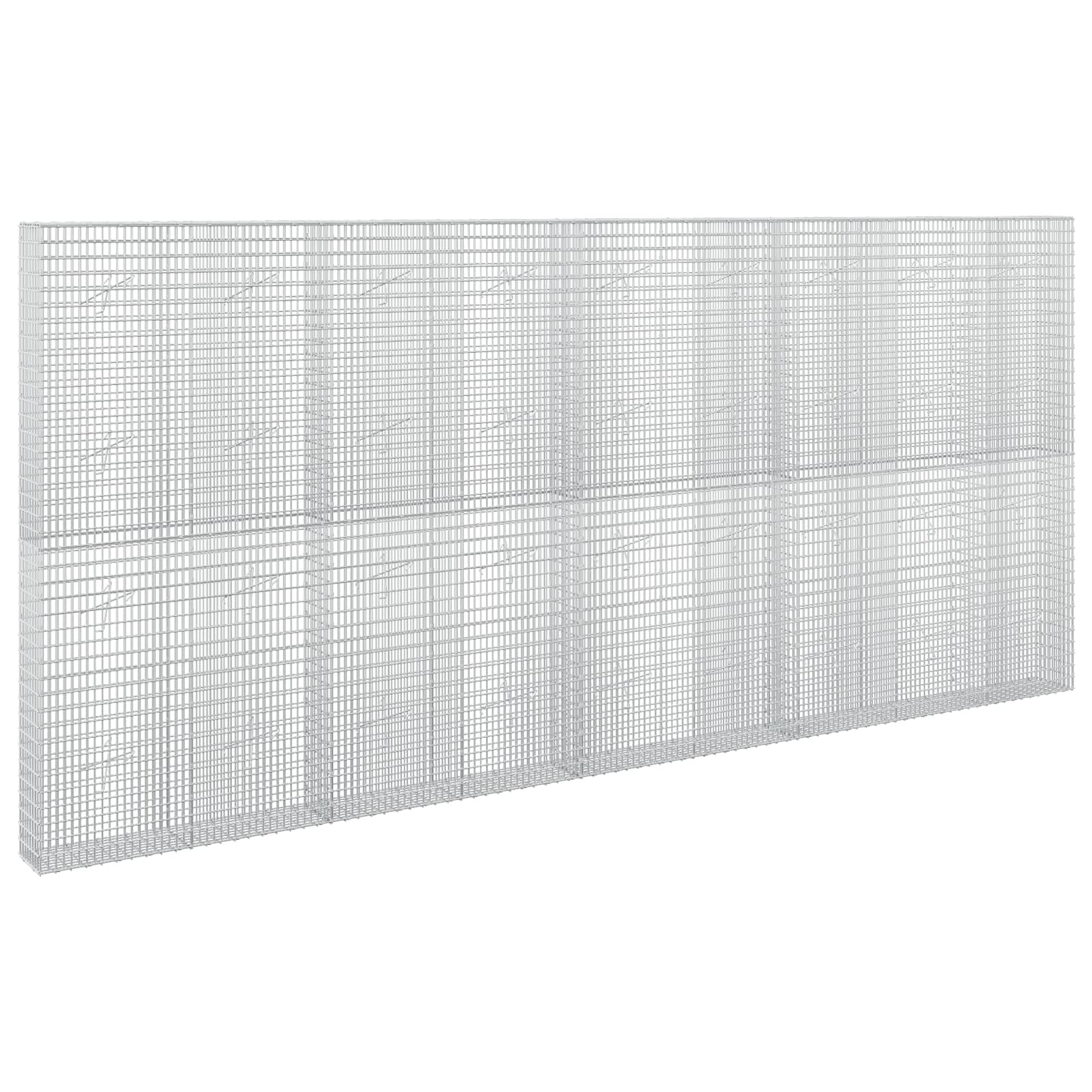 Gabione Mit 3,5 Mm Draht Und 5x2,5 Cm Maschen 450x20x200 Cm Vidaxl