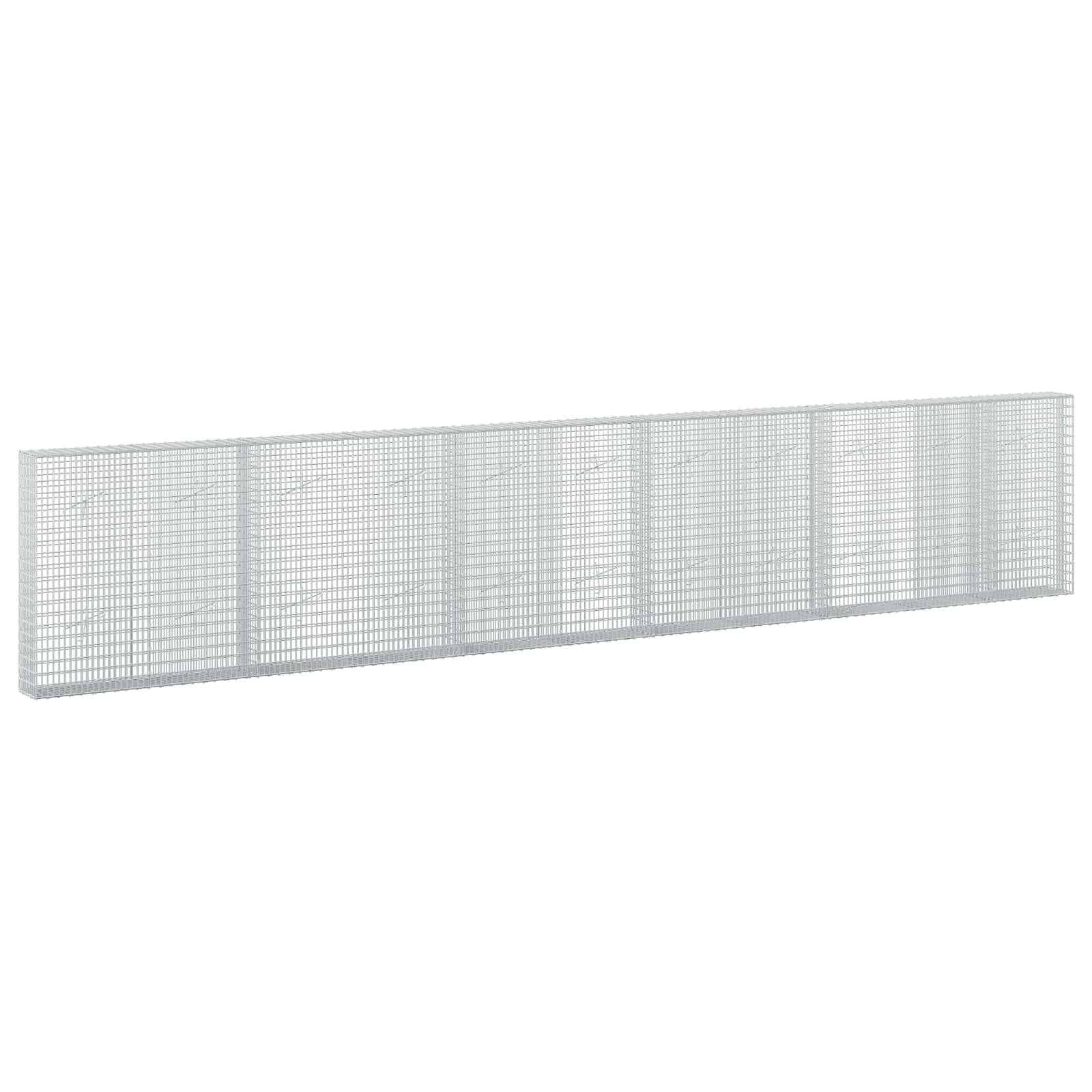 Gabione Mit 3,5 Mm Draht Und 5x2,5 Cm Maschen 550x20x100 Cm Vidaxl
