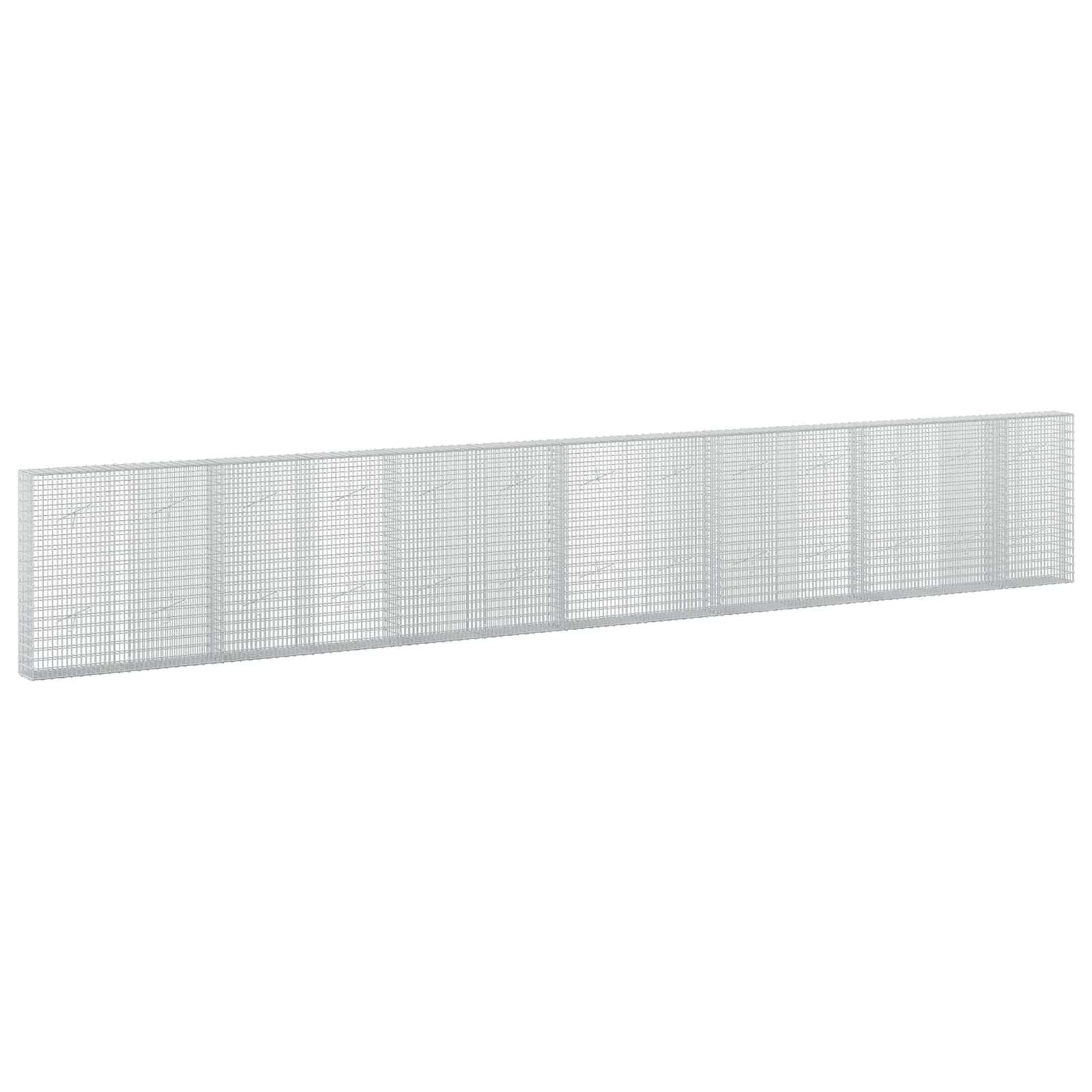 Gabione Mit 3,5 Mm Draht Und 5x2,5 Cm Maschen 650x20x100 Cm Vidaxl