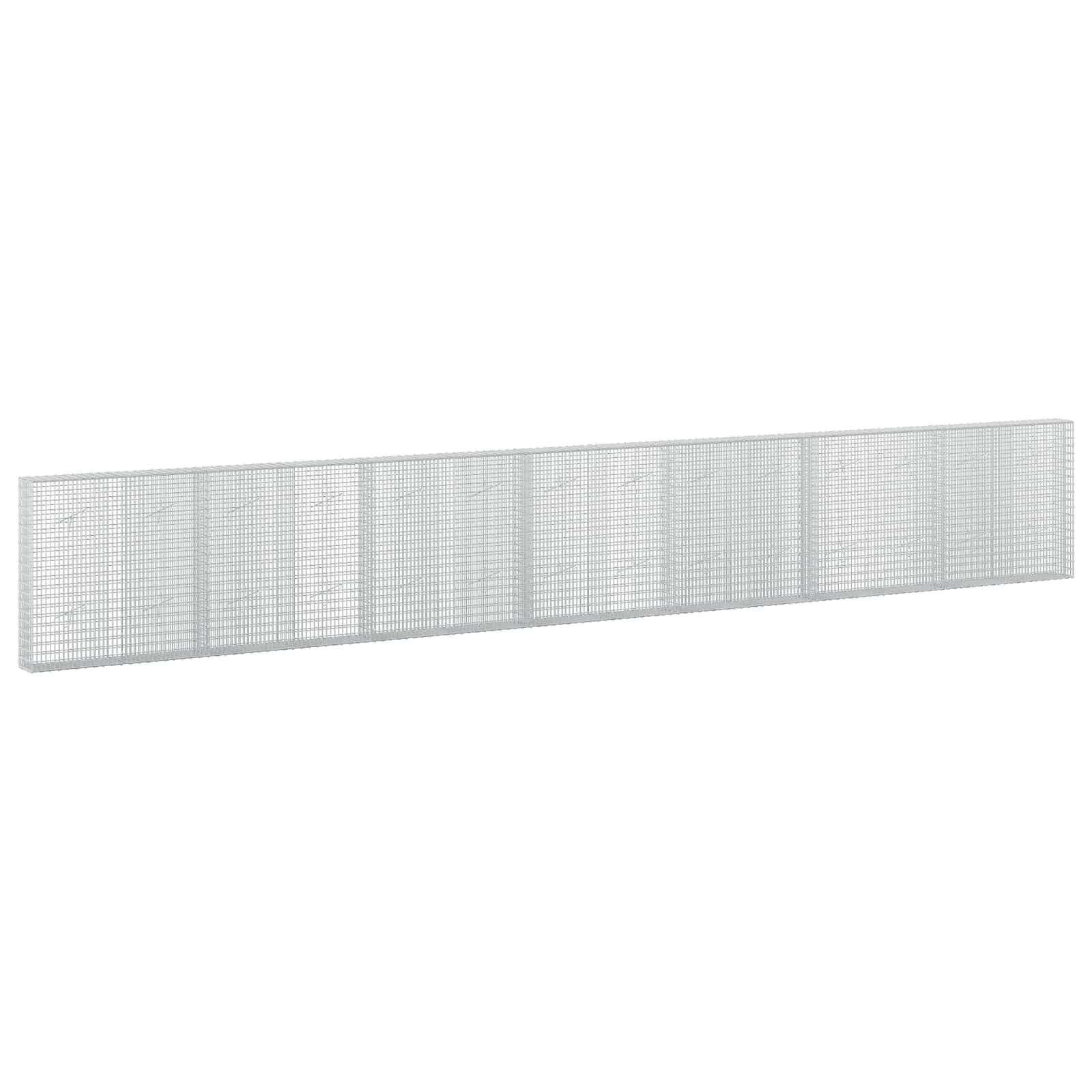 Gabione Mit 3,5 Mm Draht Und 5x2,5 Cm Maschen 700x20x100 Cm Vidaxl