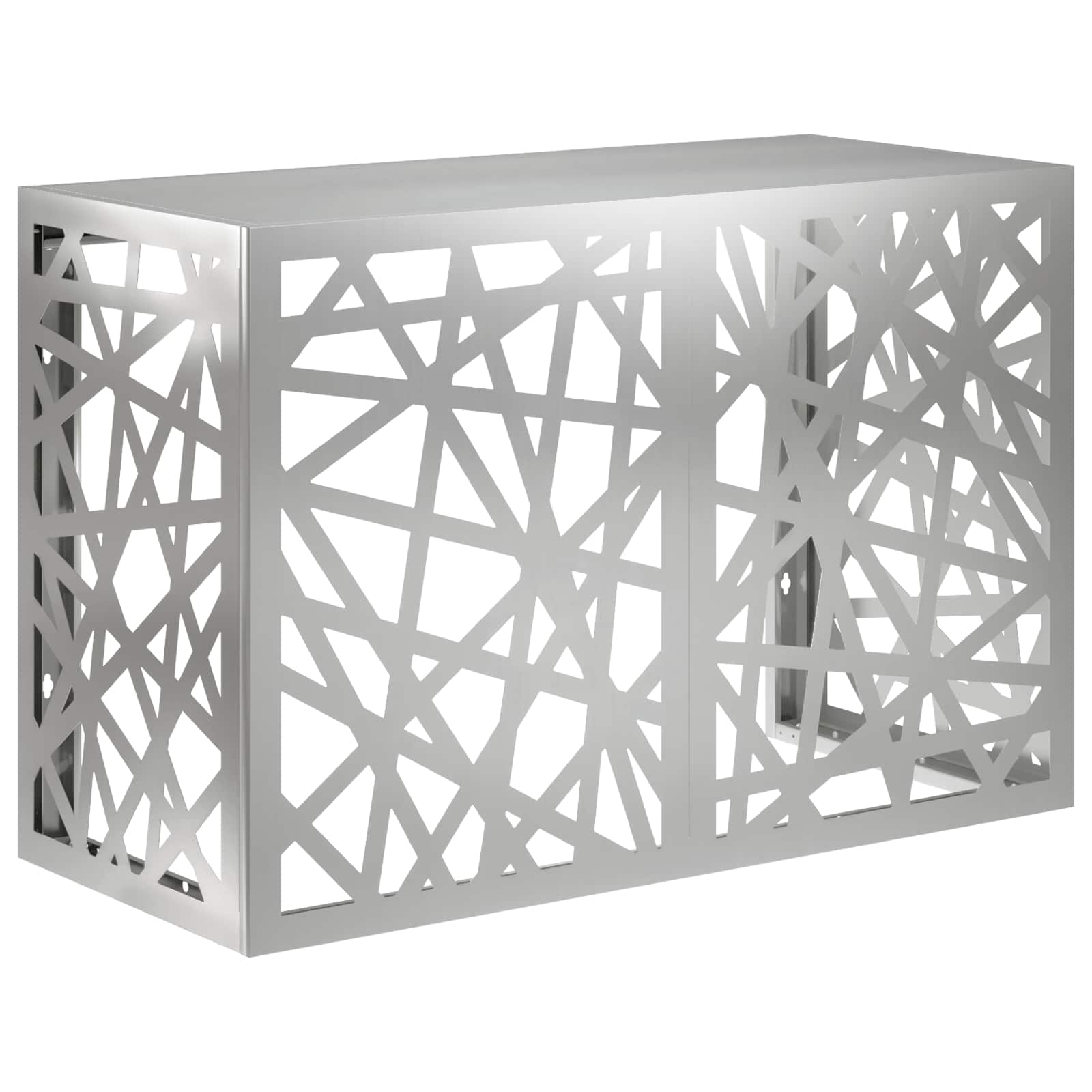 Vidaxl Air Conditioner Cover Silver 90 X 40 X 60 Cm Galvanised Steel