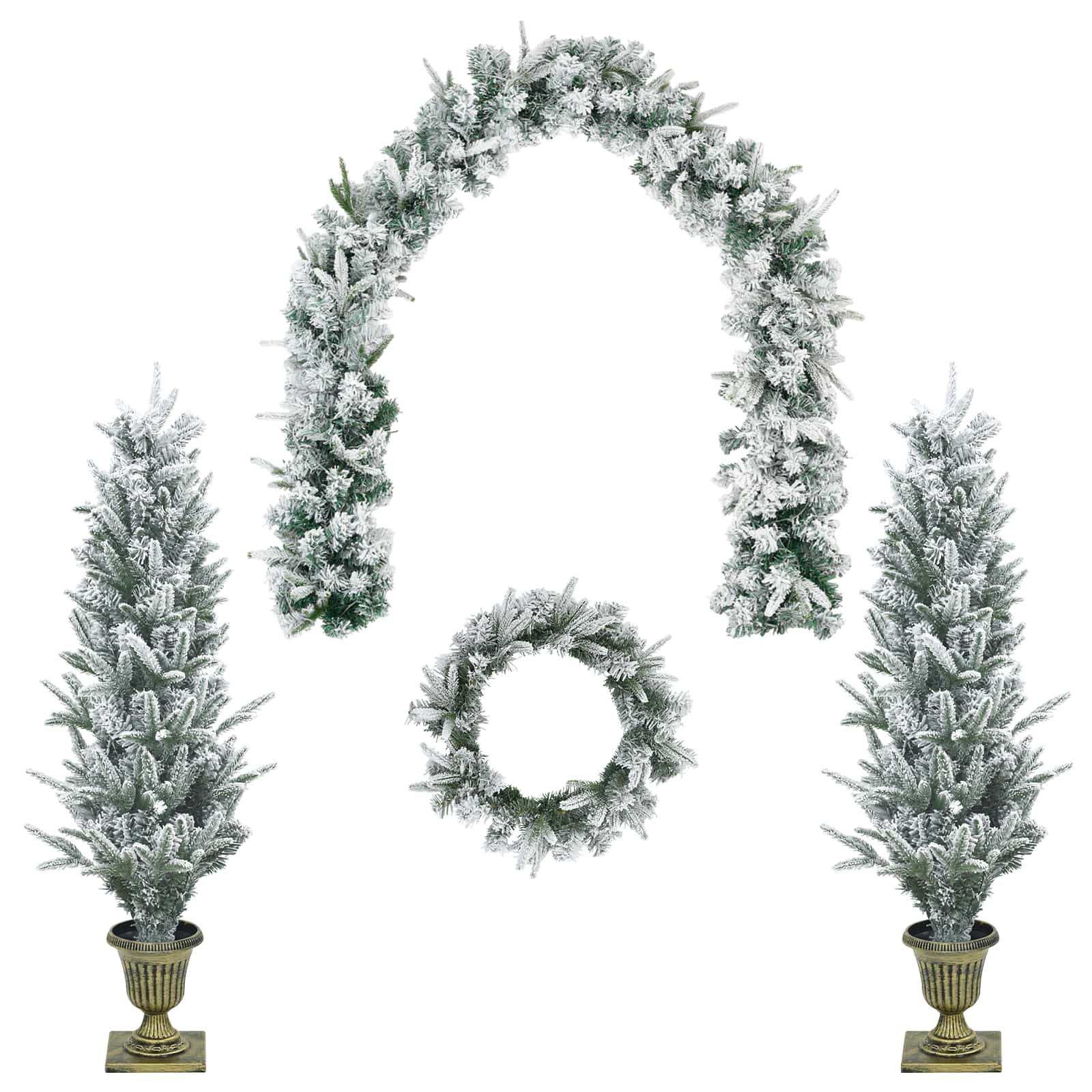 Vidaxl Mini Christmas Tree 120 Cm Pvc And Pe Green And White
