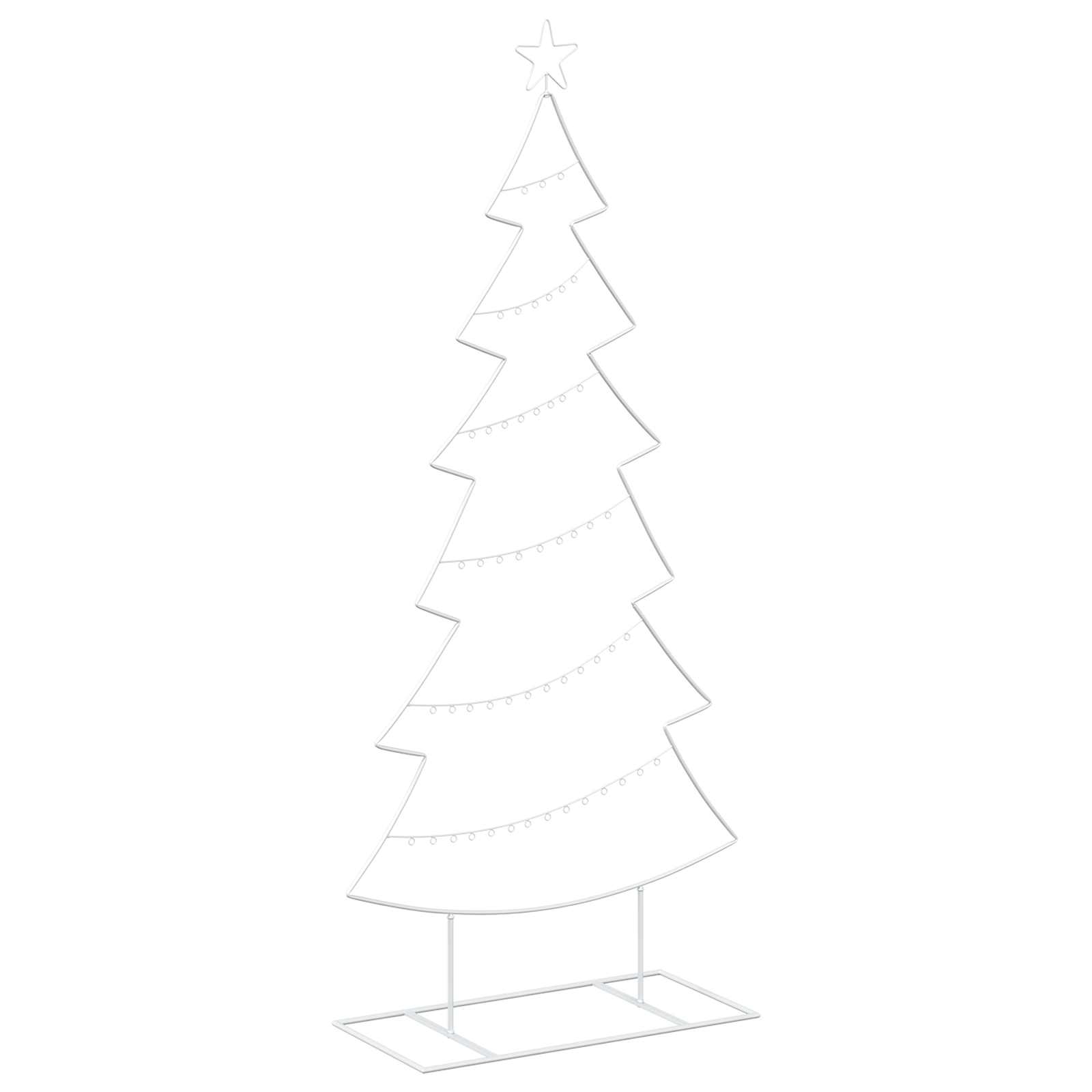 Vidaxl Metal Christmas Tree With Stand Kuopio 180 Cm Steel White