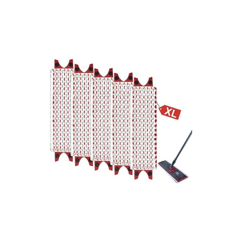 5 Pièces Pour Vileda Ultramax Xl Balai Serpillière Recharge Kit, Housse De Coussin De Vadrouille Ultra Large En Microfibre Pour Tous Les Sols Durs Pou