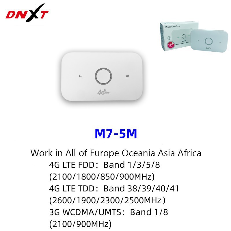 M7-e Tragbarer Wlan-router (150 Mbit/s) Mit 2100-mah-akku Und Sim-kartensteckplatz – E5573 – M7-5m
