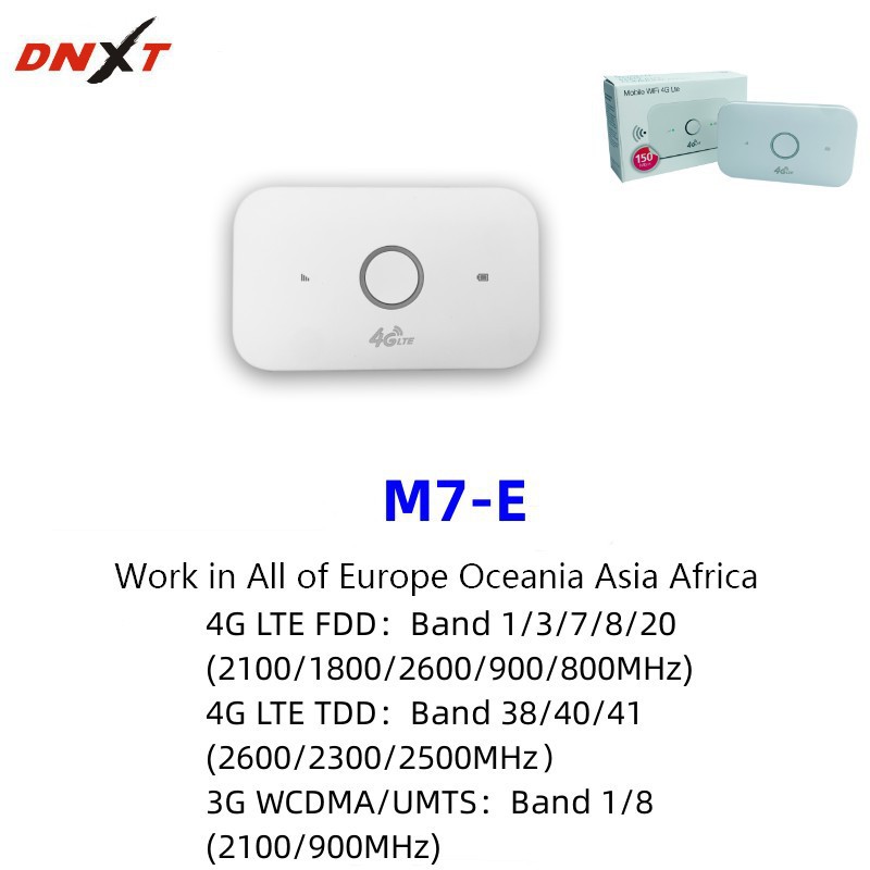 M7-e Tragbarer Wlan-router Mit 150 Mbit/s, 2100 Mah Akku Und Sim-kartensteckplatz - E5573