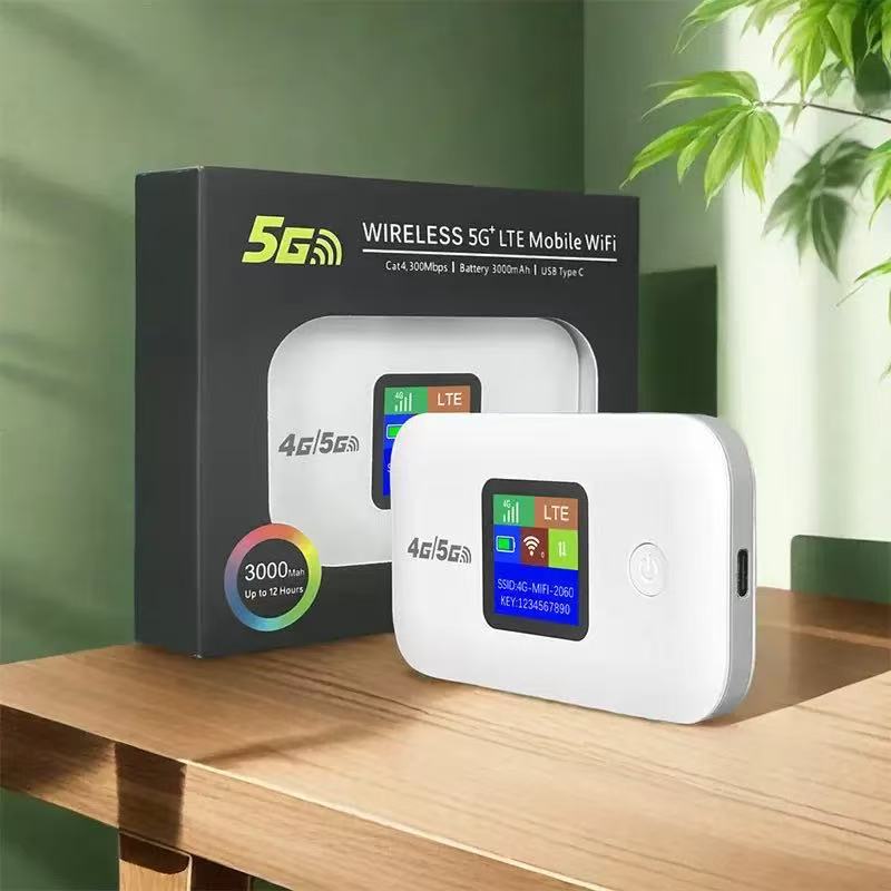 Mini-wlan-router (tragbar) Mit 4g-netzfrequenz (naher Osten Und Amerika) – A8-l-version Mit Weißem Bildschirm (4g/5g)