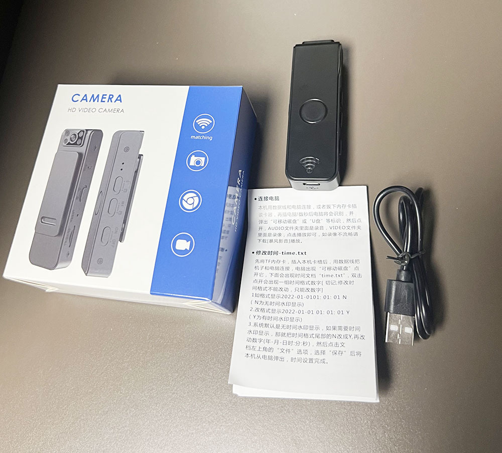 Outdoor Hd 720p-recorder Für Strafverfolgungsbehörden Mit Infrarot-nachtsichtkameraobjektiv, Drehbarer Action-kamera Mit Magnethalterung, L8 -- L8 Mit Wlan.