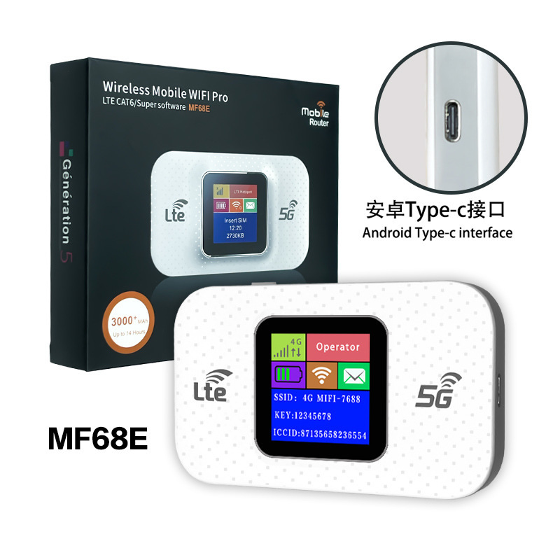 Tragbarer 4g-wlan-router Im Taschenformat Mit Lte-sim-karte – Mf68e