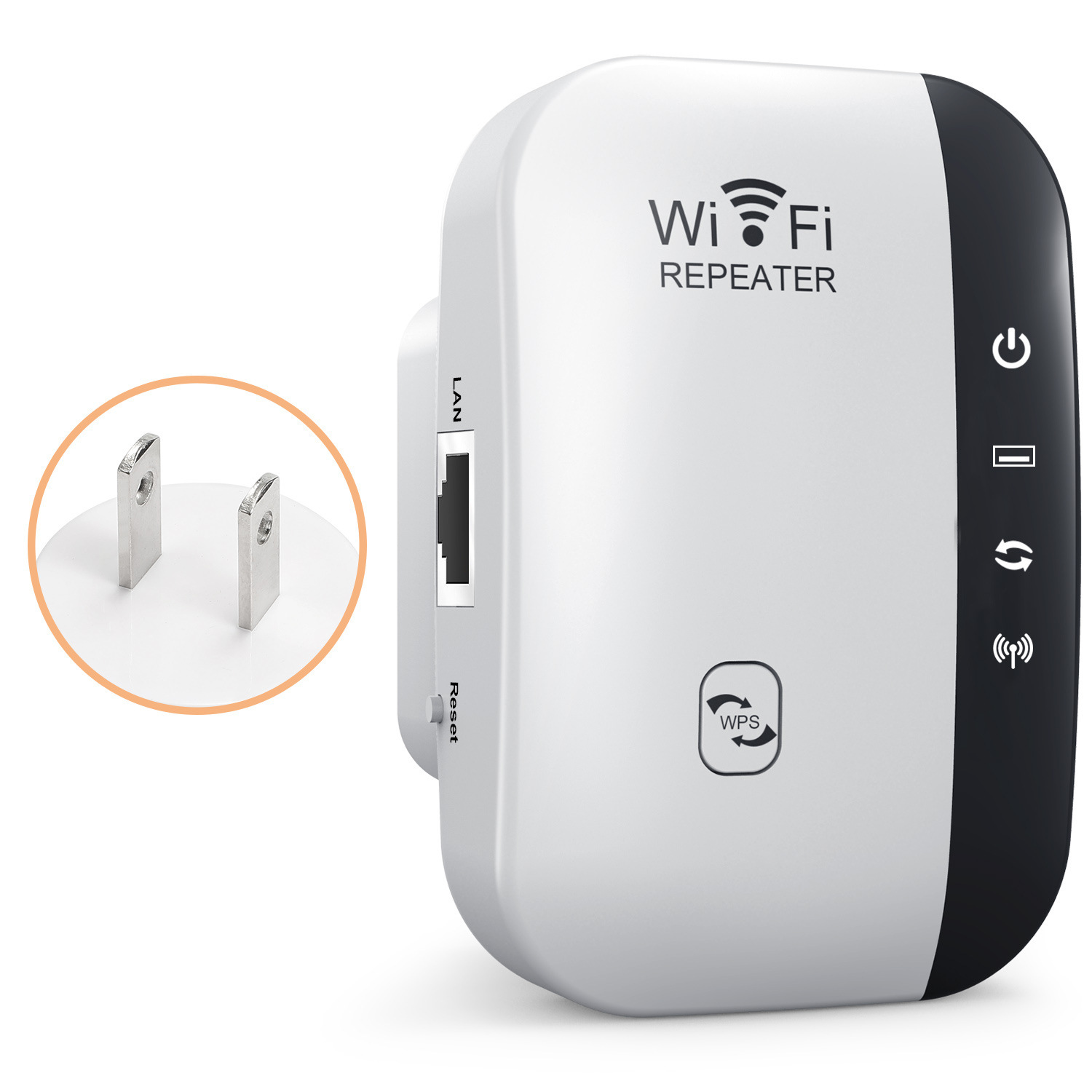 Wifi-repeater, Drahtloser Signalverstärker Gemäß Britischen/australischen Standards, Heimrouter Der Zweiten Generation (4 Leds, "dampfbrötchen"-format).