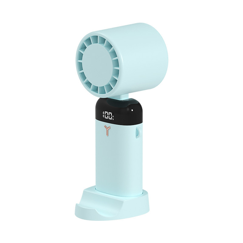 Tragbarer Outdoor-lüfter Mit Digitalanzeige Für Halbleiter, Mini-tischventilator, Leise Und Faltbar - Grün (standardmodell)