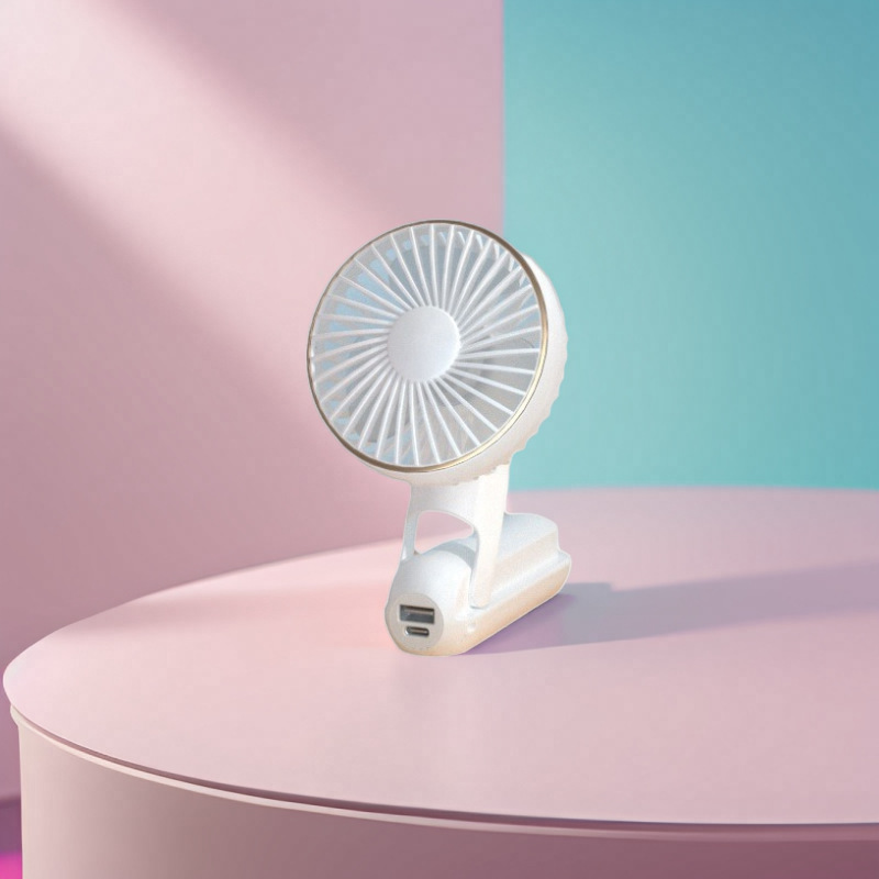 Mini-ventilator 2024, Tragbar, Faltbar, Usb-anschluss, Wiederaufladbar, Mit Digitalanzeige, Ideal Für Zuhause Und Studentenzimmer – Hellgrün