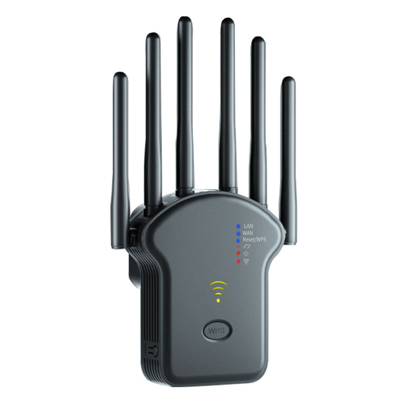 Ac1200m Dualband-wlan-repeater, Leistungsstarker 5g-funksignalverstärker, Europäischer Standard U13, Schwarz, 300 M Reichweite