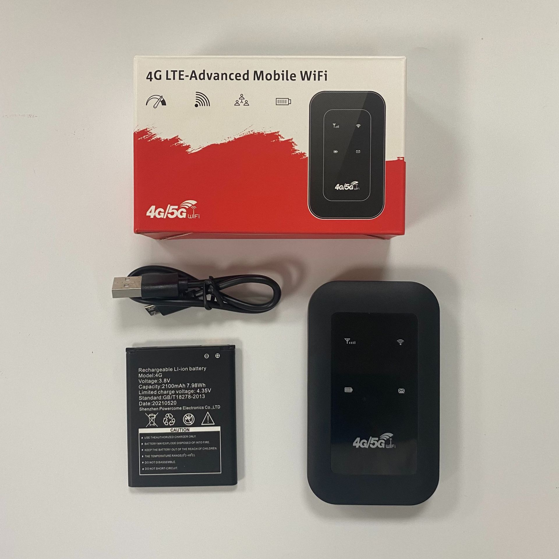 Mf800 Schwarzer Tragbarer 4g-wlan-router, Mifi-wlan-router Im Taschenformat Für Auto/mobil Mit Lte-sim-kartensteckplatz -- Mf800 -- Schwarz