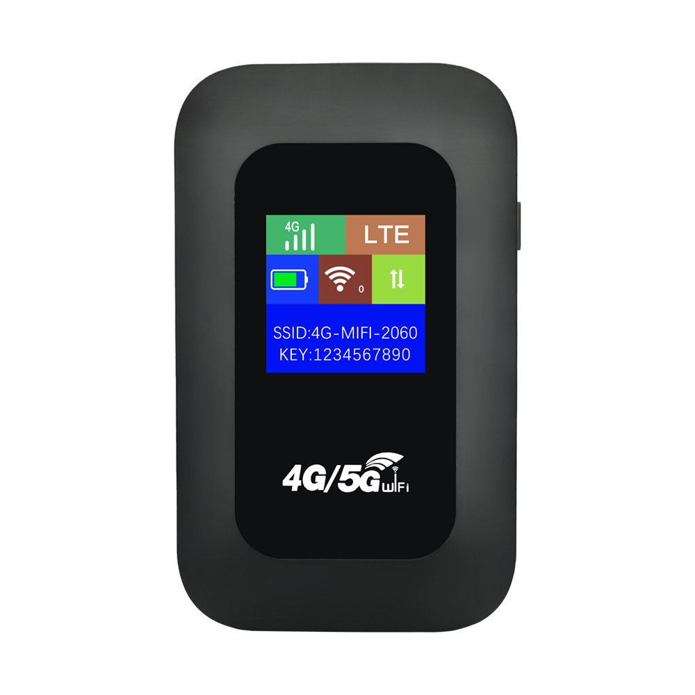 Mini-wlan-router (3g/4g Lte, Mifi) Mit Display, Sim-kartensteckplatz Und Netzwerkadapter – Mf800h – Schwarz – Farbdisplay – Eurasische Version