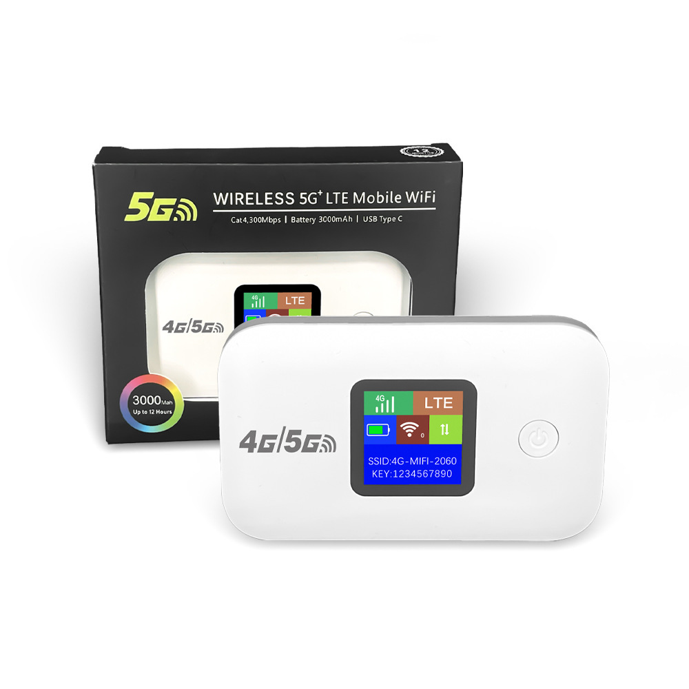 Auf Lager: A8-e Wlan-router (4g), 3000-mah-akku, Sim-kartensteckplatz, Farbbildschirm, Mifi-wlan-hotspot, Tragbar – Eurasische Edition, Weiß