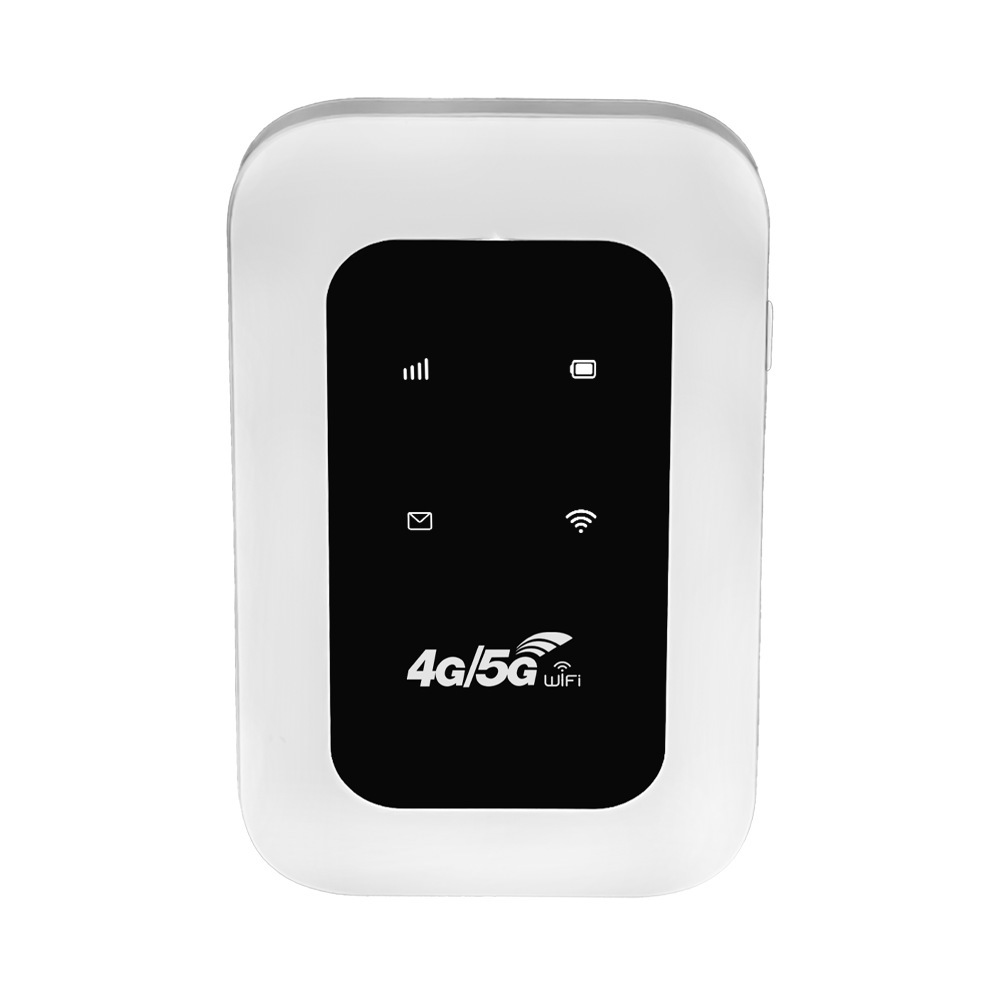 Mini Mifi 3g/4g Lte Tragbarer Wlan-router Mit Display Und Sim-karten-netzwerkadapter – Mf800b – Eurasische Edition Mit Farbigen Leds – Weiß