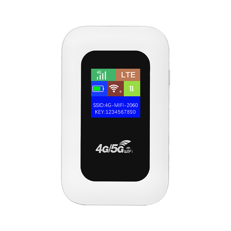 Mini-mifi 3g/4g Lte Tragbarer Wlan-router Mit Display Und Sim-karten-netzwerkadapter – Mf800b – Europäische Version – Farbdisplay – Weiß