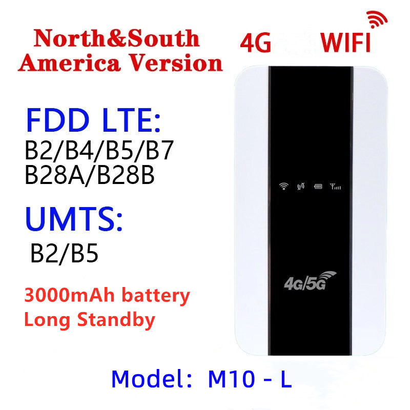 Tragbarer 4g- (süd- Und Nordamerika) Und 5g-wlan-router, Lte Mifi Sim Pocket-wlan-router – Weiß