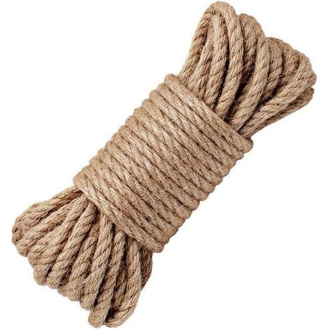 Mehrzweck-hanfseil, Geflochten, 10 M Lang, Gartenlänge, 6 Mm Durchmesser -