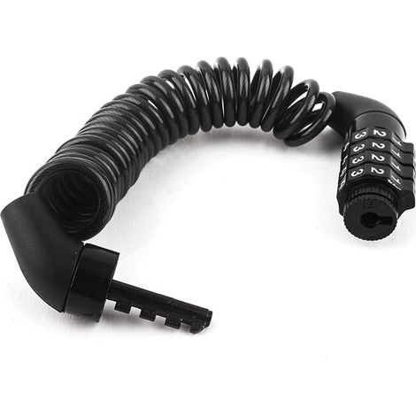 Fahrradschloss Mit Kabel Und 4-stelligem Intelligenter Code, Halterung Für Fahrrad/roller/tor/helm, Länge 150 Cm, Schwarz