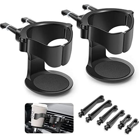 Auto-getränkehalter 2er-pack – Verstellbare Halterung Für Lüftungsgitter – Robustes Abs-kunststoff – Maximale Belastbarkeit 1 Kg – Maximaler Durchmesser 8,5 Cm