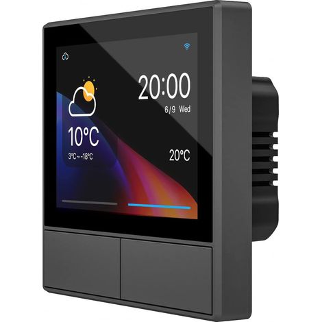Nspanel Wandschalter Wifi (2-fach), Kabelloser Schalter, Kabelloses Smart-home-thermostat, App-steuerung, Intelligente Szenen, Kompatibel Mit Alexa/google Home