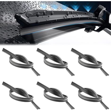 Lot De 6 Lames D'Essuie-glace En Caoutchouc 800mm – Technologie De Coupe À Double Micro-bord – Vision Claire Par Temps De Pluie