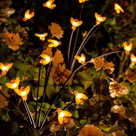 Garten-solarleuchten, Solar-bienen-gartenlichter Für Den Außenbereich, Wasserdichte Solar-außenleuchten Zur Dekoration Von Garten, Terrasse Und Weg (4er-pack)