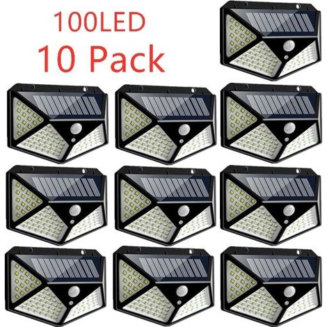 Solarlampe 100 Led Ip65 Wasserdicht Für Den Außenbereich – 10 Stück