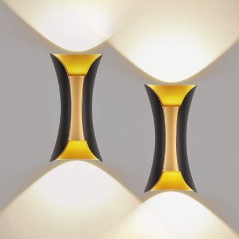 2er-set Innen-/außen-wandleuchte 10 W Außenwandleuchte 3000 K Warmweiß Wasserdichte Ip65 Wandlampe Für Wohnzimmer Und Schlafzimmer [energieeffizienzklasse A+]
