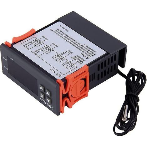 Thermostat-temperaturregler 220v – Led-anzeige – Breiter Messbereich – Kompatibel Mit Heizkesseln Und Kühlschränken - Stc-1000