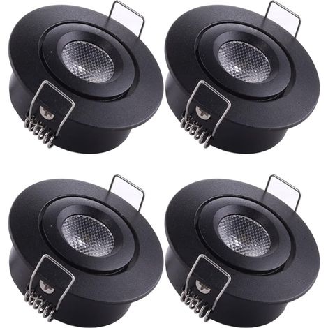 4 Mini-einbau-led-deckenspots, 1w Warmweiß 3000k, Für Vitrine, Decke, Küche, Schrank, Diy-beleuchtung Usw.