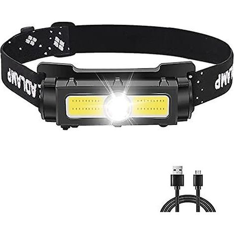 Stirnlampe Mit Wiederaufladbarem Led, 1000 Lumen – Rotes Und Weißes Licht – 7 Modi – Abnehmbarer Magnet Für Camping Und Angeln