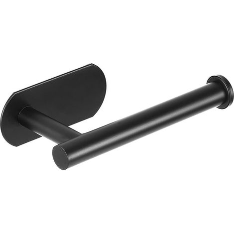 Adhessiver Toilettenpapierhalter, Edelstahl, Schwarz