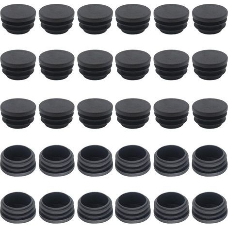 Stuhlgleiter 25 Mm, 50 Stück, Kappe Für Rundrohr, Rohrkappe, Rundrohrkappe, Rundrohrstopfen, Einsteckkappe Rund, Stuhlbeinkappe, Pfostenkappe