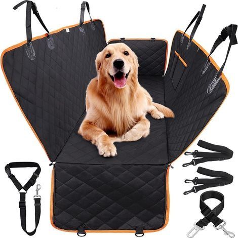 Auto-hundetransportabdeckung, Wasserdicht Mit Sicherheitsgurt, Universelle Größe 137 Cm X 146 Cm, Hundesitzschutzdecke Für Den Rücksitz H574