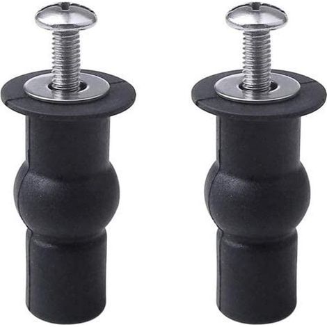 2 Stück Wc-deckel-scharniere, Verstellbare Gummi-befestigungsschrauben Für Alle Toiletten (14 Mm)