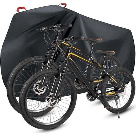 Wasserdichte Fahrradabdeckung, Schutz Für 1 Oder 2 Fahrräder Im Außenbereich, Aus 210d Nylon, Regenschutz Mit Abschließbaren Löchern, Wasserdicht, Staub- Und Schneeschützend, Uv-beständig (xl)
