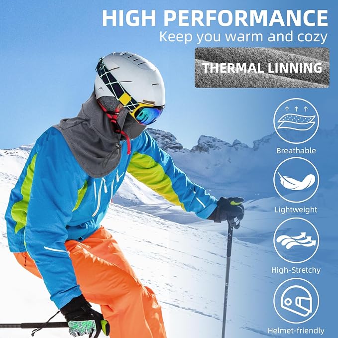 Unisex-wintersturmhaube, Winddicht Und Wärmend, Multifunktionale Skimaske Aus Warmem Und Atmungsaktivem Fleece Für Optimalen Gesichtsschutz. Ideal Zum Skifahren, Radfahren Und Motorradfahren.