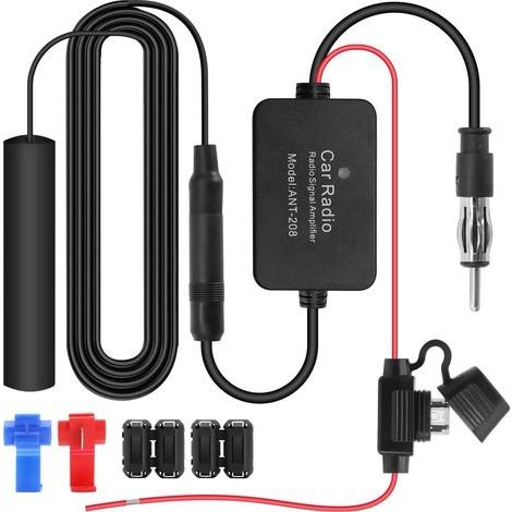 Amplificateur Antenne Autoradio, 12v Dab Antenne Voiture Compatible Avec Radio Dab/fm/am, Antenne Autoradio Dab/fm Pour Autoradios Post-equipés, Antenne Radio Voiture Pour Véhicule,camping,suv