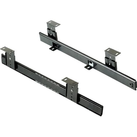 1 Satz Kugelgelagerte Auszüge Für Tastaturablagen, Stahl Verzinkt (schwarz)