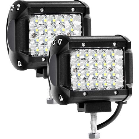 Led-arbeitsleuchte 12 V-24 V 72 W 4'' Led-scheinwerfer Für Auto 12 V Wasserdicht Ip67 Nebelscheinwerfer 10 500 Lm Auto Lkw Traktor Suv Boot Arbeitslampe (2 Stück)