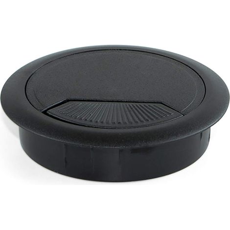 Einbau-rundkabeldurchlass Ø60mm Für Schreibtisch, Kunststoff, Schwarz, 20 Stück