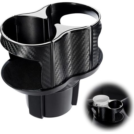 2-in-1 Multifunktionaler Auto-becherhalter, Erweiterter Getränkehalter-adapter Für Autos, Verstellbarer Drehbarer Doppel-flaschenhalter