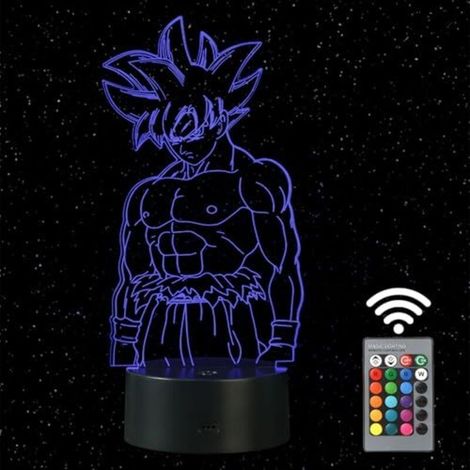 3d-nachtlicht Goku, 16 Farben, Usb-wiederaufladbar, Weihnachtsdekoration Für Kinderzimmer, Geschenk Für Kinder [energieeffizienzklasse G]