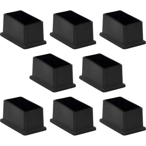8er-pack Rechteckige Stuhlbein-kappen Aus Pvc, Nicht Markierend - Bodenschutz 25 X 50 Mm (1" X 2")
